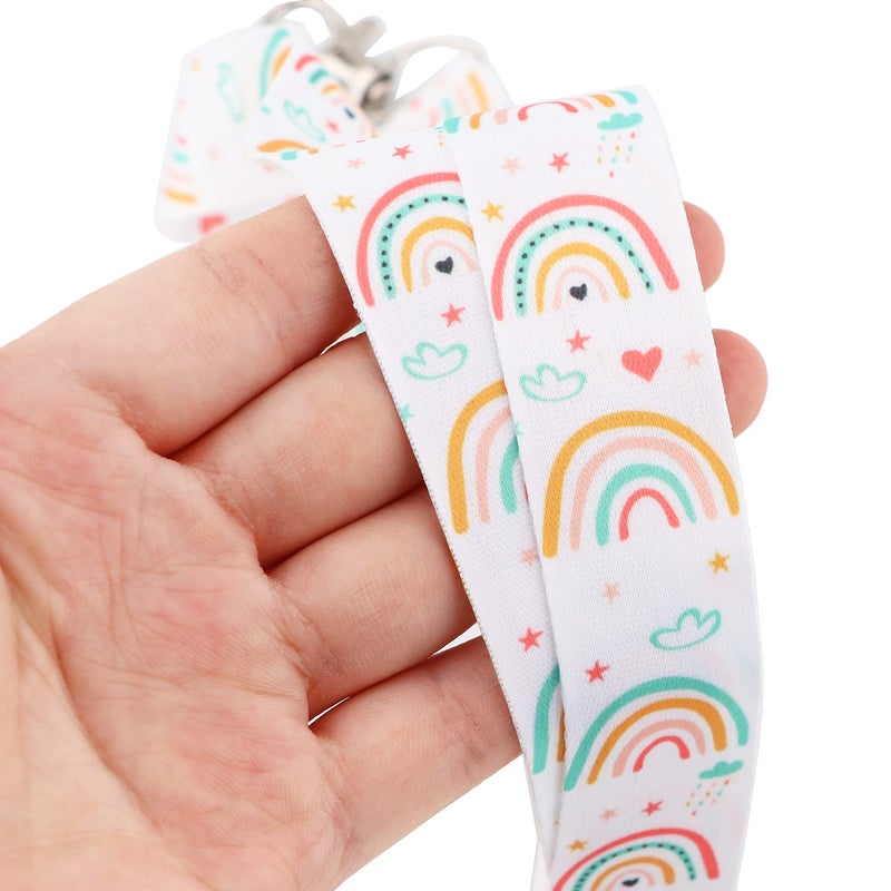 DMLSKY Cute Lanyard with ID Badge Holder Be Kind Rainbow Preppy School Lanyard for Kids Teen Girls Boho - Image 4